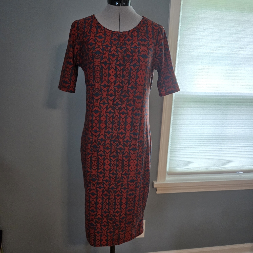 Lularoe Julia Dress Aztec Pattern